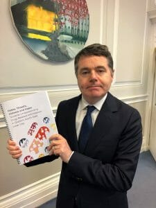 Minister Paschal Donohoe with DRI report 25th Jan 2021