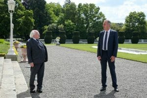 President Michael D. Higgins and Tony Duffin