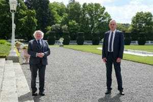 President Michael D. Higgins and Tony Duffin CEO of Ana Liffey Drug Project